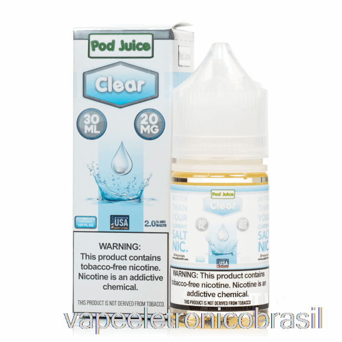 Vape Eletrônico Clear - Suco De Vagem - 30ml 10mg